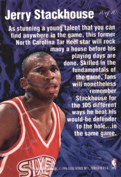 1995-96 Flair - Anticipation #10 Jerry Stackhouse Back