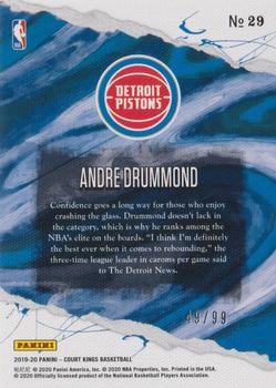 2019-20 Panini Court Kings - Amethyst #29 Andre Drummond Back