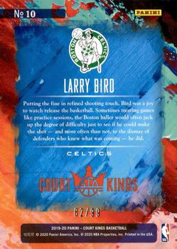 2019-20 Panini Court Kings - Academy of Fine Arts Amethyst #10 Larry Bird Back