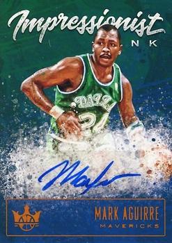 2019-20 Panini Court Kings - Impressionist Ink Citrine #II-MAG Mark Aguirre Front