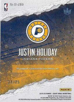 2019-20 Panini Court Kings - Impressionist Ink Sapphire #II-JHO Justin Holiday Back