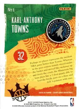 2019-20 Panini Court Kings - Modern Strokes #1 Karl-Anthony Towns Back