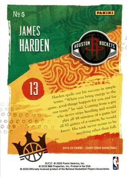2019-20 Panini Court Kings - Modern Strokes #5 James Harden Back