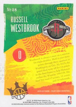 2019-20 Panini Court Kings - Modern Strokes #28 Russell Westbrook Back