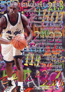 1995-96 Flair - Hot Numbers #11 Shaquille O'Neal Back