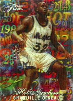 1995-96 Flair - Hot Numbers #11 Shaquille O'Neal Front