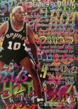 1995-96 Flair - Hot Numbers #13 Dennis Rodman Back