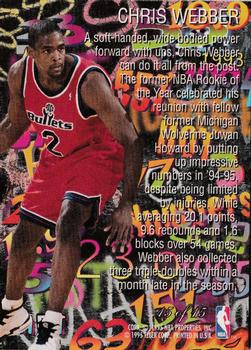 1995-96 Flair - Hot Numbers #15 Chris Webber Back