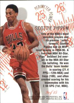 1995-96 Flair - Perimeter Power #9 Scottie Pippen Back