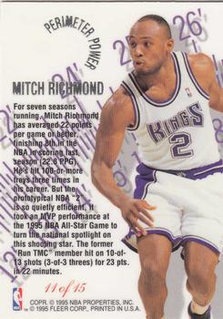 1995-96 Flair - Perimeter Power #11 Mitch Richmond Back