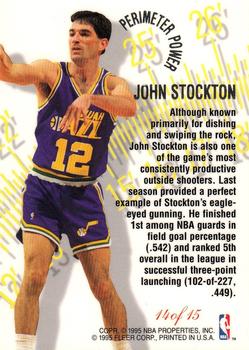 1995-96 Flair - Perimeter Power #14 John Stockton Back