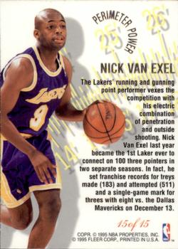 1995-96 Flair - Perimeter Power #15 Nick Van Exel Back