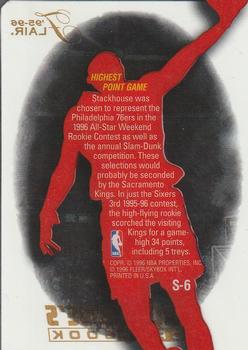 1995-96 Flair - Stackhouse's Scrapbook #S-6 Jerry Stackhouse Back