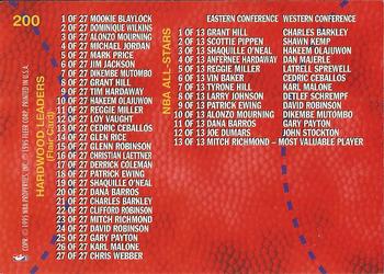 1995-96 Fleer #200 Checklist: 191-200 and Inserts Back