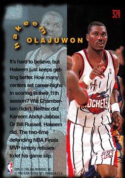 1995-96 Fleer #329 Hakeem Olajuwon Back