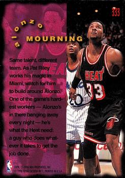 1995-96 Fleer #333 Alonzo Mourning Back