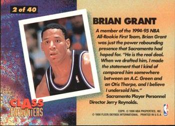 1995-96 Fleer - Class Encounters #2 Brian Grant Back