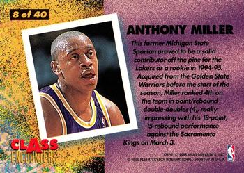 1995-96 Fleer - Class Encounters #8 Anthony Miller Back