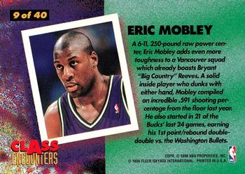 1995-96 Fleer - Class Encounters #9 Eric Mobley Back