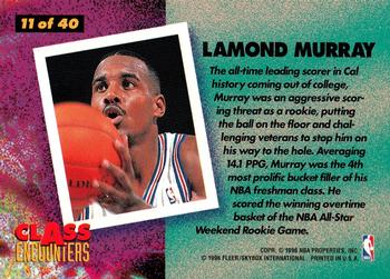 1995-96 Fleer - Class Encounters #11 Lamond Murray Back