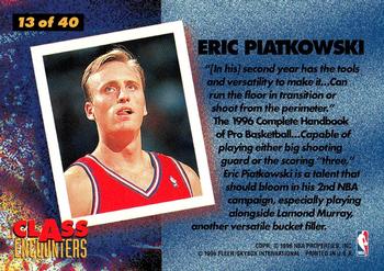 1995-96 Fleer - Class Encounters #13 Eric Piatkowski Back
