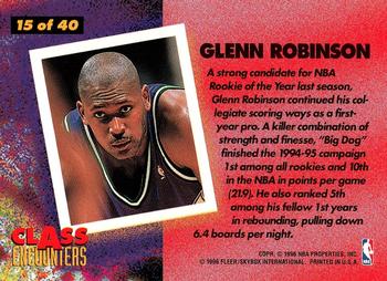 1995-96 Fleer - Class Encounters #15 Glenn Robinson Back