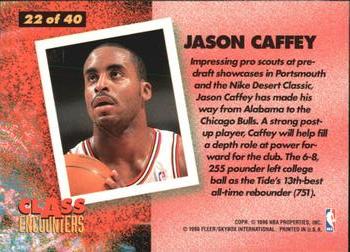 1995-96 Fleer - Class Encounters #22 Jason Caffey Back