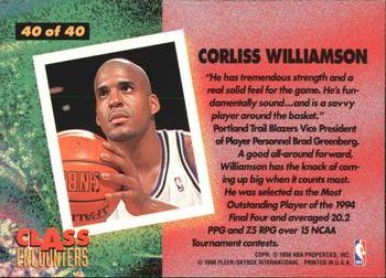 1995-96 Fleer - Class Encounters #40 Corliss Williamson Back
