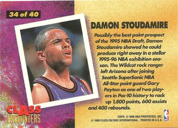 1995-96 Fleer - Class Encounters #34 Damon Stoudamire Back