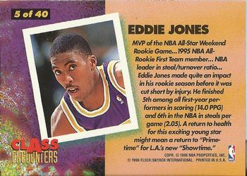 1995-96 Fleer - Class Encounters #5 Eddie Jones Back