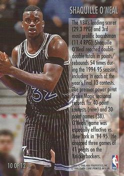 1995-96 Fleer - Double Double #10 Shaquille O'Neal Back