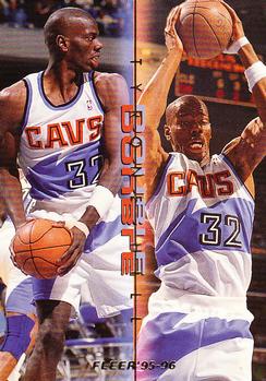 1995-96 Fleer - Double Double #4 Tyrone Hill Front