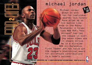 1995-96 Fleer - End 2 End #9 Michael Jordan Back