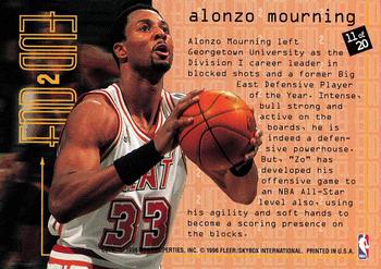1995-96 Fleer - End 2 End #11 Alonzo Mourning Back
