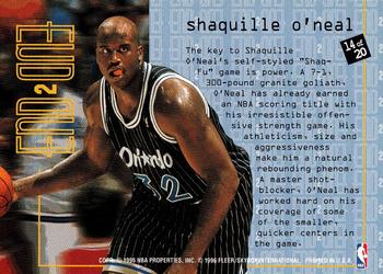 1995-96 Fleer - End 2 End #14 Shaquille O'Neal Back