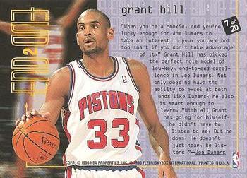 1995-96 Fleer - End 2 End #7 Grant Hill Back