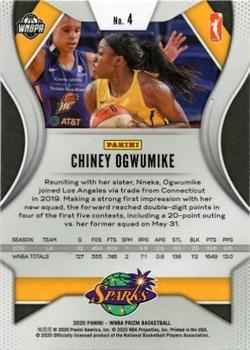 2020 Panini Prizm WNBA #4 Chiney Ogwumike Back