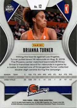 2020 Panini Prizm WNBA #12 Brianna Turner Back