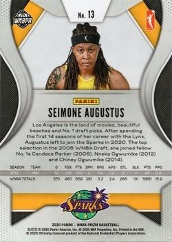 2020 Panini Prizm WNBA #13 Seimone Augustus Back