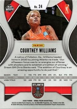 2020 Panini Prizm WNBA #24 Courtney Williams Back