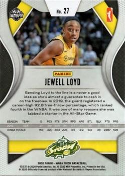 2020 Panini Prizm WNBA #27 Jewell Loyd Back