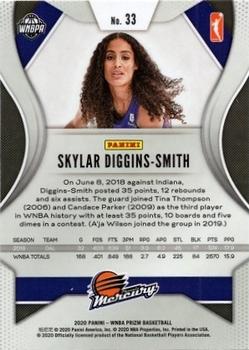 2020 Panini Prizm WNBA #33 Skylar Diggins-Smith Back