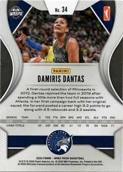 2020 Panini Prizm WNBA #34 Damiris Dantas Back