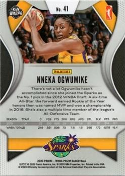 2020 Panini Prizm WNBA #41 Nneka Ogwumike Back
