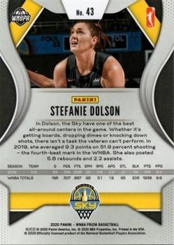 2020 Panini Prizm WNBA #43 Stefanie Dolson Back