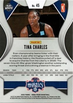 2020 Panini Prizm WNBA #45 Tina Charles Back