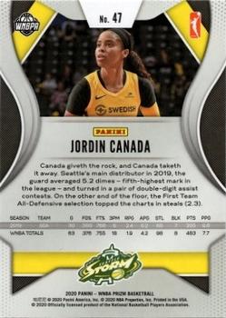 2020 Panini Prizm WNBA #47 Jordin Canada Back