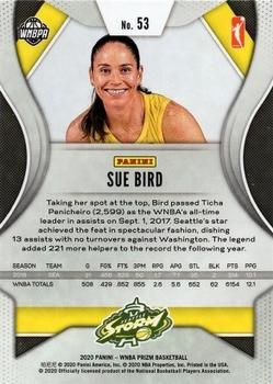 2020 Panini Prizm WNBA #53 Sue Bird Back