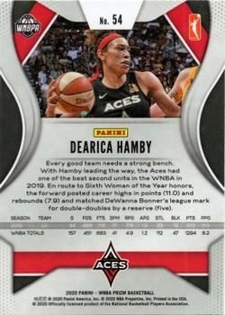 2020 Panini Prizm WNBA #54 Dearica Hamby Back