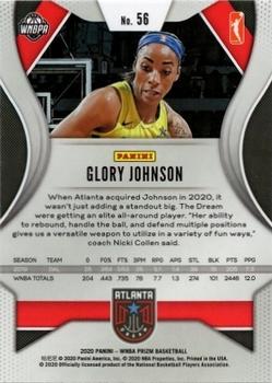 2020 Panini Prizm WNBA #56 Glory Johnson Back
